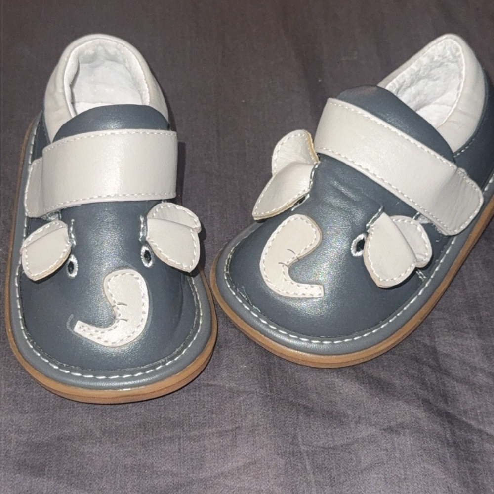 Cute Blue Elephant Baby Walker Shoes